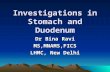 Investigations in Stomach and Duodenum Dr Bina Ravi MS,MNAMS,FICS LHMC, New Delhi.