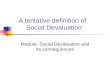 A tentative definition of Social Devaluation Module: Social Devaluation and its consequences
