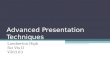Advanced Presentation Techniques Lumberton High Sci Vis II V203.03.