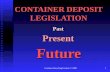 Container Recycling Institute © 20091 CONTAINER DEPOSIT LEGISLATION PastPresent Future Future.