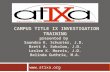 CAMPUS TITLE IX INVESTIGATION TRAINING presented by Saundra K. Schuster, J.D. Brett A. Sokolow, J.D. Leslee K. Morris, J.D. Belinda Guthrie, M.A. .