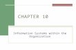 CHAPTER 10 Information Systems within the Organization.