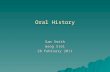 Oral History Sam Smith Geog 5161 28 February 2011.