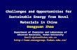 Challenges and Opportunities for Sustainable Energy from Novel Materials in China Dongyuan Zhao Department of Chemistry and Laboratory of Advanced Materials,
