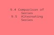 9.4 Comparison of Series 9.5 Alternating Series. The Direct Comparison Test The Boring Book Definition: (BOOO!!!) Part 1 The series diverges if there.