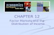 CHAPTER 12 Factor Markets and the Distribution of Income.