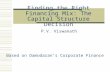 Finding the Right Financing Mix: The Capital Structure Decision P.V. Viswanath Based on Damodaran’s Corporate Finance.