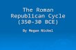 The Roman Republican Cycle (350-30 BCE) By Megan Nickel.