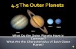 What Do the Outer Planets Have in Common? What Are the Characteristics of Each Outer Planet?