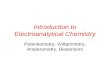 Introduction to Electroanalytical Chemistry Potentiometry, Voltammetry, Amperometry, Biosensors.