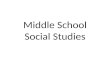 Middle School Social Studies. Social Studies Education What is the result of a quality Social Studies education?