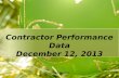 Contractor Performance Data December 12, 2013 DOW RESTRICTED.