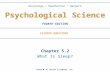 Chapter 5.2 What Is Sleep? ©2013 W. W. Norton & Company, Inc. Gazzaniga Heatherton Halpern FOURTH EDITION Psychological Science CLICKER QUESTIONS.