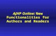 AJHP Online: New Functionalities for Authors and Readers.