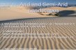 Arid and Semi-Arid Landscapes 1. Arid (Desert) has Precipitation (mm) < 10 x Temperature in o C 25 o C Desert < 25 cm = 250 mm rain 25 o C Desert < 25.