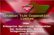 IRMAC Enterprise Application Integration Ken Dschankilic, Manager Integration Architecture April 16, 2003 IRMAC Enterprise Application Integration Ken.