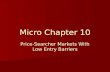 Micro Chapter 10 Price-Searcher Markets With Low Entry Barriers.