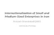 Internationalization of Small and Medium-Sized Enterprises in Iran Firouzeh Ghanatabadi(2005) Luleå University of Technology.