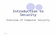 K. Salah1 Introduction to Security Overview of Computer Security.