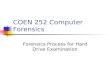 COEN 252 Computer Forensics Forensics Process for Hard Drive Examination.