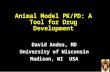 Animal Model PK/PD: A Tool for Drug Development David Andes, MD University of Wisconsin Madison, WI USA.