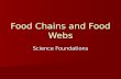 Food Chains and Food Webs Science Foundations. Predator and Prey Relationships One important interaction in the ecosystem is between predators and their.