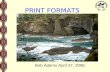 PRINT FORMATS Bob Adams April 27, 2006. Fileman: Entering Print Fields FILEMAN Enter or Edit File Entries INPUT TO WHAT FILE: OE/RR PRINT FIELDS// EDIT.