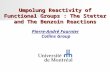 1 Umpolung Reactivity of Functional Groups : The Stetter and The Benzoin Reactions Pierre-André Fournier Collins Group.
