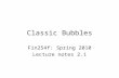 Classic Bubbles Fin254f: Spring 2010 Lecture notes 2.1.