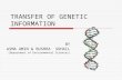 TRANSFER OF GENETIC INFORMATION BY ASMA AMIN & BUSHRA SOHAIL (Department of Environmental Sciences)