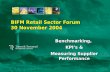 Turner & Townsend Management Solutions BIFM Retail Sector Forum 30 November 2004 Benchmarking, KPI’s & Measuring Supplier Performance.