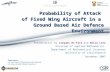 Probability of Attack of Fixed Wing Aircraft in a Ground Based Air Defence Environment Presentation by Jacques du Toit and Willa Lotz Division of Applied.