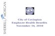 City of Covington Employee Health Benefits November 16, 2010.