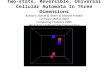 Two-state, Reversible, Universal Cellular Automata In Three Dimensions Authors: Daniel B. Miller & Edward Fredkin Carnegie Mellon West Computing Frontiers.