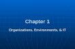Chapter 1 Organizations, Environments, & IT. Overview for Today Some Definitions Some Definitions The Changing Business Environment The Changing Business.
