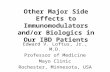 Other Major Side Effects to Immunomodulators and/or Biologics in Our IBD Patients Edward V. Loftus, Jr., M.D. Professor of Medicine Mayo Clinic Rochester,