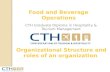 Food and Beverage Operations CTH Graduate Diploma in Hospitality & Tourism Management Organizational Structure and roles of an organization.