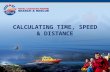 CALCULATING TIME, SPEED & DISTANCE 2011. Time / Distance / Speed Calculations.