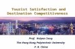 Tourist Satisfaction and Destination Competitiveness Perspective of Tourists Prof. Haiyan Song The Hong Kong Polytechnic University P. R. China P. R. China.