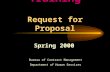 Provider Training Request for Proposal Spring 2000 Bureau of Contract Management Department of Human Services.