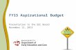 FY15 Aspirational Budget Presentation to the EEC Board November 12, 2013.