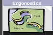 Ergonomics People Task. Learning Objectives At the conclusion of this training you will be able to: –Explain ergonomic principles –Identify risks involved.