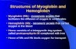 Structures of Myoglobin and Hemoglobin Myoglobin (Mb) - monomeric protein that facilitates the diffusion of oxygen in vertebrates Hemoglobin (Hb) - tetrameric.