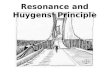 Resonance and Huygens’ Principle. Resonance! When an oscillating system is being pushed by an oscillating force of constant frequency, the system can.
