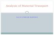 VALUE STREAM MAPPING Analysis of Material Transport.