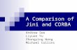 A Comparison of Jini and CORBA Andrew See Liyuan Yu Zhongying Wang Michael Collins.
