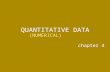 QUANTITATIVE DATA chapter 4 (NUMERICAL). Slide 4- 2 Categorical variables “qualitative” (also called “qualitative”) Data that are NOT numerical or… makes.