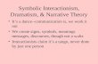 Symbolic Interactionism, Dramatism, & Narrative Theory It’s a dance--communication is, we work it out We create signs, symbols, meanings messages, discourses,
