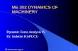 1 ME 302 DYNAMICS OF MACHINERY Dynamic Force Analysis IV Dr. Sadettin KAPUCU © 2007 Sadettin Kapucu.