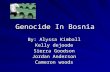 G enocide I n B osnia By: Alyssa Kimball Kelly dejoode Sierra Goodson Jordan Anderson Cameron woods.